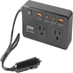 UNLRAE 자동차 파워 인버터 액세서리 듀얼 DC 12V 110V AC 콘센트 어댑터-벽 플러그 휴대용 고속 충전