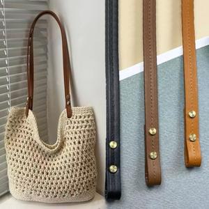 가방용 긴 스트랩 DIY 실 어깨끈 탈부착 가능 PU 가죽 손잡이 여성용 핸드메이드 액세서리