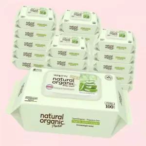 네츄럴오가닉 아기물티슈 퓨어 플레인 스마트캡형100매 4312135