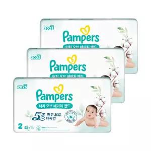 팸퍼스 터치 오브 네이처 밴드형 기저귀 2단계 1박스(52매 3팩) 156매
