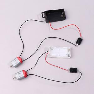 1개 16500RPM 미니 DIY 전자 모터 회로 모델 키트 블랙 화이트 130 (2xAA 배터리 보관 케이스 및 스위치 포함)