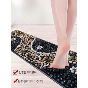 자갈 발지압매트 발바닥 깔개 찜질방 천연 시원한 순환 중대형 미니 베 지압판 선물