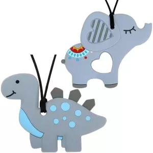 감각적 씹기 목걸이 연필 토퍼 세트 6팩 소년 및 소녀용 실리콘 스틱 자폐성 장난감 구강 운동 보조제