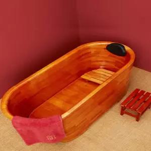 가정용 반신욕 욕조 간이 찜질방 홈 사우나 원목