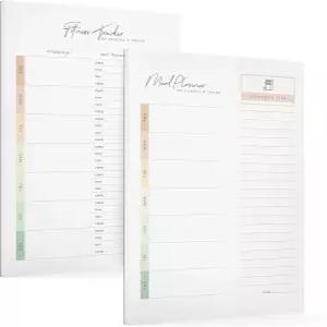 식사 플래너 및 식료품 목록 피트니스 트래커 메모장 냉장고 자석이 있는 6 x9 주간 재택근무 체중 감량