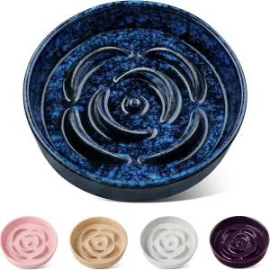 반카소 슬로우 피더 개 볼 빠른 먹는 사람을 위한 06컵 세라믹 사료 접시 소형 품종 작은 고양이를 퍼즐