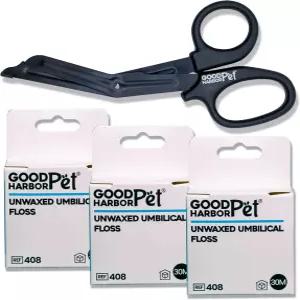 좋아요 하버 펫 밀랍 제거 탯줄 치실 및 동물 끈 절단 키트 개 고양이 출산용 4팩