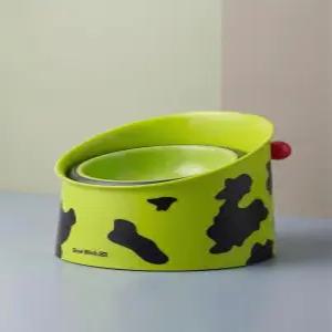 AAXXHR 고가 세라믹 개 볼 5 고양이와 작은 위한 조절 가능한 고양된 스탠드 음식이나 물을 반려동물 사료