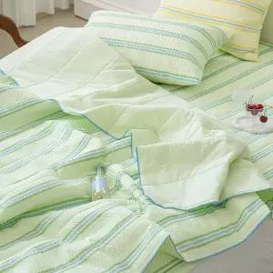 캔디 순면시어서커 침구 누빔이불 베개세트 Q이불1+베개커버2