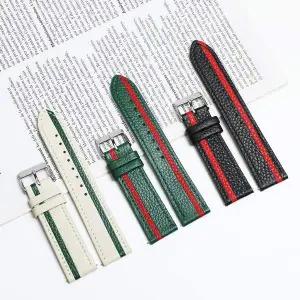 [RIZPICK]갤럭시기어S3 S2 스트라이프 리얼 소가죽밴드 스트랩 시계줄 20mm