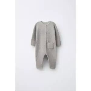 ZARA 링크 니트 점프수트 - 라이트 베이지