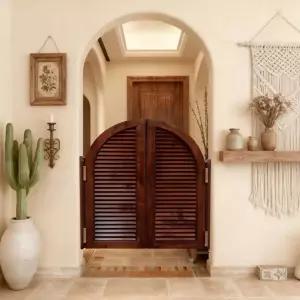 스윙도어 커피숍 주방 카페 중문 원목 가림막 출입문