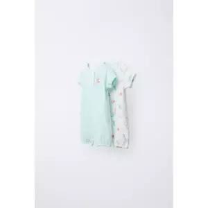 ZARA 마린 패턴 일체형 파자마 2장 세트 - 크림