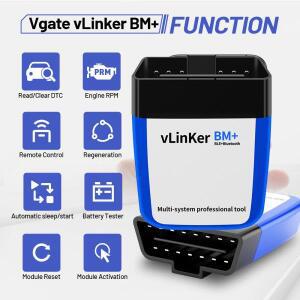 2025 Vgate vLinker BM+ V2.2 ELM327 OBD2 스캐너 BMW용 블루투스 4.0 자동차 스캔 도구 Bimmercode pk ELM