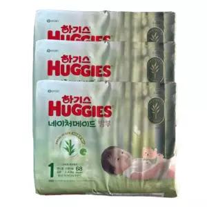 하기스 네이처메이드 밤부 기저귀 1단계 밴드형 공용 204매