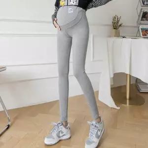 여성 임부 얇은 두께 사이드 조절 임산부 레깅스 9부 요가  테스 스포츠 운동복 웨어