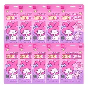산리오 마이멜로디 썸머 겔 밴드 18매입 10개 유아 어린이 모기 벌레 물린데 붙이는 스티커