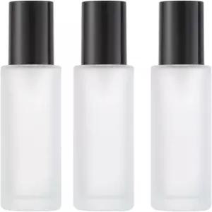 도로미 60ml 프로스트 유리 로션 병과 리필 가능한 빈 용기 3개 세트 스킨케어 세럼 토너 에센셜 오일 여행