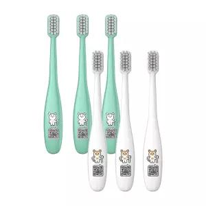 라이브오랄스 에듀 유아 어린이 칫솔 민트 3ea + 화이트 3ea 6개입