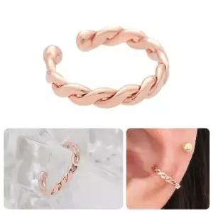 귀안뚫는귀걸이 로즈골드 꼬임 링 귀찌 이어커프 14KGP