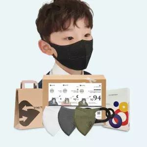 시노텍스 KF94 마스크 어린이 선물세트 화이트 10매 컬러 30매 MNA