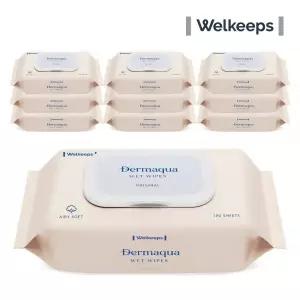 웰킵스 아기 물티슈 신생아 도톰한 오리지널 캡형 100매 10팩 MNA