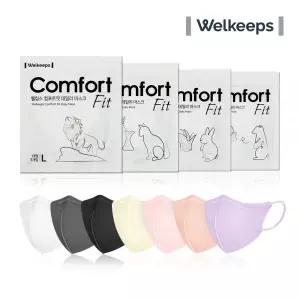 웰킵스 새부리형 마스크 컬러 컴포트핏 데일리 25개입 MNA