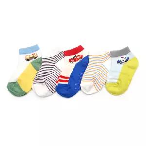 부릉이망커즈 5켤레 국산 아동 자동차 발목 양말 세트 유아 아기 남아 어린이 키즈 초등 학생 주니어