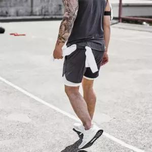 [옷자락]남자 운동 헬스복 포켓 레깅스 속 반바지 하프 팬츠