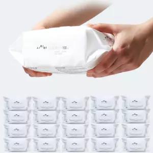 깐깐한 9단계정수 도톰한 엠보싱 물티슈 100매 20팩 유아 아기 물휴지 대용량