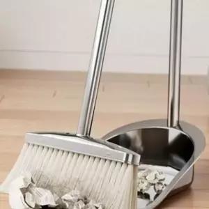 ( )스텐 빗자루 카페 자립형 다용도 쓰레받기 미용실 청소용