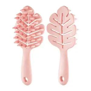 [콩심팥심]샴푸 2종세트 두피마사지 나뭇잎 손잡이 브러시 브러쉬 빗
