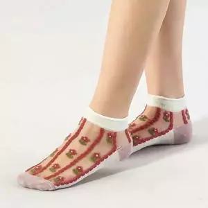 [NS홈쇼핑](단)10종]로맨틱 플라워 시스루 양말[35842104]