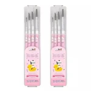 미술붓 4종 팔레트 세트 핑크 2개 그림 학교 준비물 미술준비물