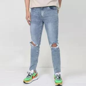 [옷자락]남성 20대 스트릿 연청 빈티지 무파진 팬츠