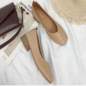 여성 3CM 로우굽 펌프스 구두 베이직 발편한 플랫슈즈