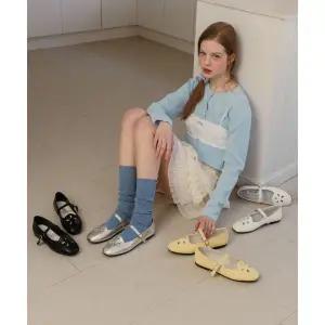 MAC MOC Flora 플로라 스퀘어토 플라워 메리제인 플랫_4color