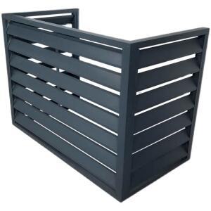 에어컨 실외기 커버 과열 가림막 규격 1 5P다크그레이삼면 1 보호 원목 5P다크그레이삼면 3면 외부 규격 다크그레이 5P 덮개 나무