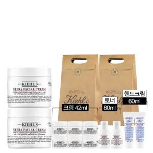 [롯데백화점]키엘 [5] 울트라 훼이셜 크림 125ml 더블 세트 (+크림 42ml, 토너 80ml, 핸드크림 60ml)