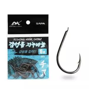 [하프클럽/]DK 감성돔 지누바늘 6호 블랙니켈 20개입 낚시바늘