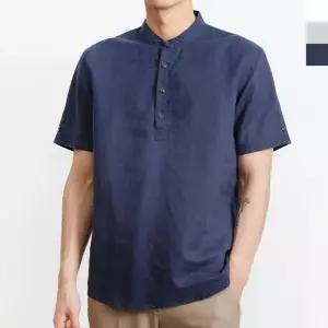 [179st]KAA 3305 린넨남자차이나헨리넥반팔티셔츠