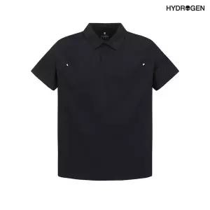 [하이드로겐]남성 경량 우븐스트레치 반팔카라티 H11D2TO312_BK