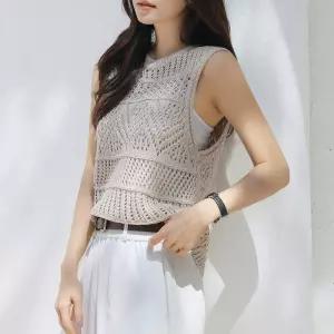 [시크폭스] 발라랫 펀칭 니트 베스트_62TS2541