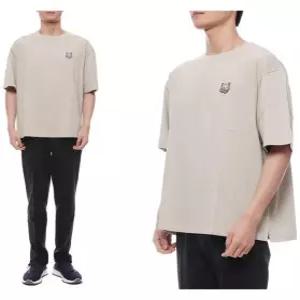 [메종키츠네]25SS 남성 볼드 폭스헤드 패치 오버핏 반팔티셔츠