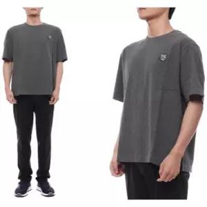 [메종키츠네]25SS 남성 볼드 폭스헤드 패치 오버핏 반팔티셔츠 (LM00107KJ0119 H170 2