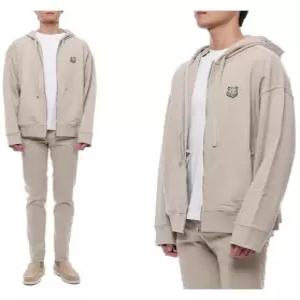 [메종키츠네]25SS 남성 볼드 폭스헤드 패치 후드집업 (OM02138KM0001 0119 25S)