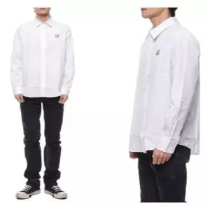 [메종키츠네]남성 볼드 폭스헤드 패치 셔츠 (MM00412WC0026 P100 24S)