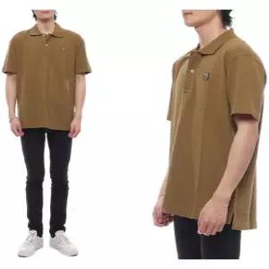 [메종키츠네]남성 볼드 폭스헤드 패치 폴로 반팔티셔츠 (MM00210KJ7010 P358 24S)