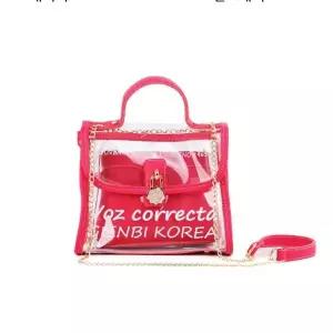 [하프클럽/]여름 파우치 투명백 투명 체인줄 핸드백 가방 체리