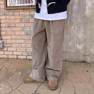 [셀러허브]남자골덴바지 밴딩 통큰 코듀로이 겨울 바지 와이드 (S21490160)